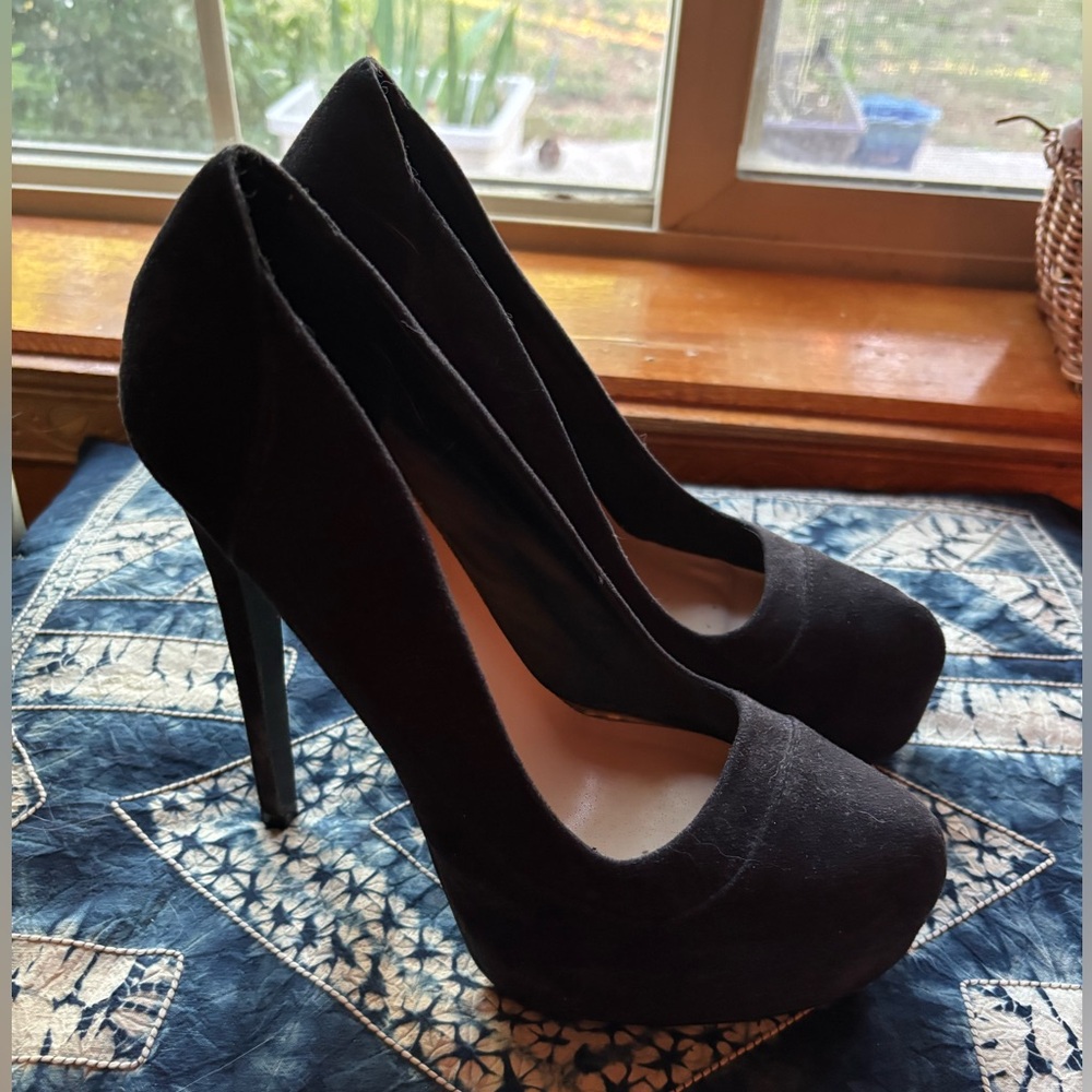 6 inch black stilettos charlotte russe